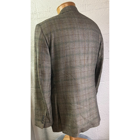 42 R Samelsohn Loro Piana Nordstrom 100% Cashmere Plaid Sport Coat Blazer Jacket - Picture 3 of 11
